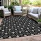 Homeroots 5' X 8' Black And Ivory Geometric Washable Indoor Outdoor Area Rug 596004 - alternate 8