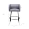 Homeroots Set of Two 31" Gray and Black Fabric and Steel Bar Height Bar Chairs, 2PK 571487 - alternate 5