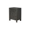 Homeroots 30" Black Solid Wood Distressed Carved Floral One Drawer Nightstand 569583 - alternate 8