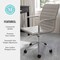 Martha Stewart Taytum Upholstered Office Chair in Gray/Polished Nickel CH-142370-GY-MS - alternate 9