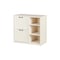 Homeroots 30" Antiqued White Distressed Wood Two Drawers Filing Cabinet 568316 - alternate 9