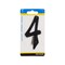 Hillman House Address Number 4, Nail-On, Black Finished Aluminum, 4-In. 841624 - alternate 3