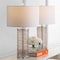 Jonathan Y Cole 27.5" Modern Fused Glass Cylinder LED Table Lamp, Smoky Gray, 2PK JYL4016C-SET2 - alternate 10