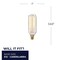 Bulbrite 40w T8 Dimmable Candelabra Base (E12) Incandescent Light Bulb Antique Nostalgic Thread 2200K, 4PK 861383 - alternate 10