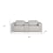 Homeroots 86in Light Gray and Black Italian Leather Power Reclining Loveseat With Storage 720530 - alternate 10