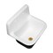 Kingston Brass 22" Cast Iron Single Bowl Wall Mount Kitchen Sink, 2-Hole with Strainer, White/Brushed Brass KGCKWS2218227 - alternate 1