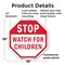 Signmission Stop Watch For Children, 18 Inch X 18 Inch, Plastic Sign OC-P-18-36 - alternate 6