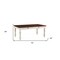 Homeroots 72" X 42" X 30" Walnut And White Washed Solid Wood Dining Table 318938 - alternate 8