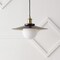 Jonathan Y Hadley 14.5" 1-Light Scandinavian Farmhouse Iron/Frosted Glass LED Pendant, Oil Rubbed Bronze/Brass G JYL1328A - alternate 11