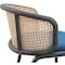 Leisuremod Ervilla Wicker Bar Stool with Fabric Seat and Black Powder Coated Steel Frame, Navy Blue EBBL-31NBU - alternate 10
