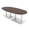 Skutchi Designs Boval Conference Table With Power Unit, 48 in W, 96 in L, Brown HAR-BOVL-48X96-DOU-H3041-NA - alternate 1