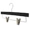 Nahanco 14in Black Rubber Wooden SlimLine Pant/Skirt Hanger w/ Padded Clips, 50PK SL70814RC50 - alternate 5