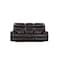 Homeroots 89" Brown Faux Leather Sofa With Black Legs 366321 - alternate 1