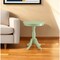 Homeroots Light Green Solid Wooden Pedestal Side Table 286301 - alternate 4