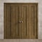 Sartodoors Sliding Closet Double Bi-fold Doors 72 x 96 inches, Ego 5006 Marble Oak, Sturdy Tracks Moldings Tr EGO5006DBF-DMR-72x96 (4* 18x96) - alternate 4