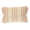 Homeroots 14" X 20" Beige and Pink Striped Cotton Throw Pillow With Fringe 529219 - alternate 6