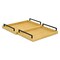 Homeroots Set of Two Light Brown Faux Wicker Rectangular Serving Trays 713548 - alternate 9