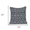 Homeroots 20" Black and White Interlocking Cotton Throw Pillow 529235 - alternate 6