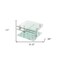 Homeroots 32" Clear and White Faux Marble Glass and Metal Coffee Table With Three Shelves 554305 - alternate 6