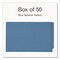 Pendaflex Colored Reinforced End Tab Fastener Folders, Straight Tab, Exp 0.75", 2 Fasteners, Legal, Blue, 50PK 1007058 - alternate 4