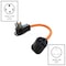 Ac Works Plug Adapter, STW, 6-30R, 14-30P, 1.5 ft., Orange S1430630-018 - alternate 4