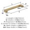 Amerock Metro 3-3/4 inch (96mm) Center-to-Center Champagne Bronze Cabinet Pull, 10PK 10VMP37290CZ - alternate 4