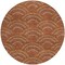 Homeroots 8' Orange Gold And Ivory Round Geometric Washable Indoor Outdoor Area Rug 615220 - alternate 8