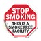 Signmission Stop Smoking This Is a Smoke Free F, 10 Inch X 10 Inch, Vinyl Decal OC-D-10-88 - alternate 1