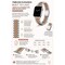 Elegani Steel & Rose Gold Classic Multi-Link Stainless Steel Band Compatible with Apple Watch 42mm HC5LSB-SRGD-42mm - alternate 4