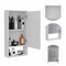 Homeroots 18" White Wood Floating Single Door Bathroom Vanity And Medicine Cabinet With Mirror 478208 - alternate 1