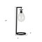Homeroots 25" Black Metal Desk Table Lamp With Clear Seeded Novelty Shade 524492 - alternate 8