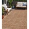 Homeroots 5' X 8' Terra Cotta And Brown Abstract Washable Indoor Outdoor Area Rug 594966 - alternate 1
