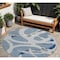 Homeroots 8' Gray Round Abstract Washable Indoor Outdoor Area Rug 599126 - alternate 1