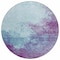 Homeroots 8' Sky Blue And Purple Round Abstract Washable Indoor Outdoor Area Rug 604841 - alternate 9