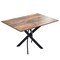 Homeroots 47" Brown and Black Wood and Metal Cross Leg Base Dining Table 602332 - alternate 1