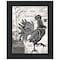 Homeroots WELCOME TO THE FARM CHICKEN Black Framed Print Wall Art 529771 - alternate 1