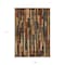 Homeroots 9' X 12' Coffee And Brown Striped Washable Indoor Outdoor Area Rug 608944 - alternate 9