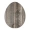 Homeroots 12" X 9" Gray Reclaimed Wood Egg Shaped Wall Decor 384887 - alternate 1