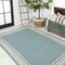 Jonathan Y James Modern Border Stripe Aqua/Beige 3 ft. x 5 ft. Indoor/Outdoor Area Rug SMB201B-3 - alternate 8