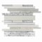 Apollo Tile Artisana 12x12 in. White Silver Polished, Textured, Foiled Stone Linear Stack Mosaic Tile, 5PK APLBST8801A - alternate 1