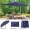 Pure Garden 10 Rectangular Patio Umbrella, Navy 50-LG1276 - alternate 10