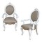 Homeroots Gray and White Upholstered Faux Leather And Solid Wood King Louis Back Dining Arm Chairs, 2PK 573422 - alternate 10