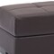 Homeroots 50" Brown Faux Leather Tufted Storage Ottoman 608883 - alternate 5