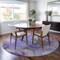 Homeroots 8' Round Gray and Purple Round Abstract Washable Non Skid Indoor Outdoor Area Rug 559528 - alternate 8