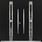 Vdomdoors Metal Double Doors Deux 1755 Black Enamel Opaque Black Glass Top Transom Entry Modern Painted (W72x DEUX1755DEXD-BLK-W72xH80-RH-I - alternate 1