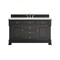 James Martin Vanities Brookfield 60 in. Single Vanity, Black Onyx w/ 3 CM Ethereal Noctis Silestone Top 547-V60S-BKO-3ENC - alternate 1