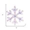 Homeroots Set of Two White Iridescent LED Lighted Holiday Snowflake Christmas Ornaments, 2PK 633333 - alternate 6