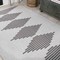 Jonathan Y Vinales Diamond Stripe Light Gray/Black 8 ft. x 10 ft. Indoor/Outdoor Area Rug SMB204B-8 - alternate 8