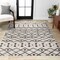 Jonathan Y Aksil Moroccan Beni Souk Cream/Black 5 ft. x 8 ft. Area Rug MOH208A-5 - alternate 1