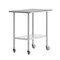 Flash Furniture Reese 24x36 Portable Work Table, SS Top Shelf, Galvanized Steel Undershelf, 4 Casters w/2 Locking NH-WT-2436-CAS-GG - alternate 1
